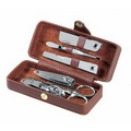 Chrome Plated Mini Manicure Kit with Suede Lining